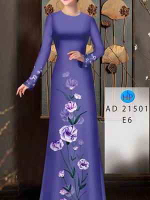 Vải Áo Dài Hoa In 3D AD 21501 33
